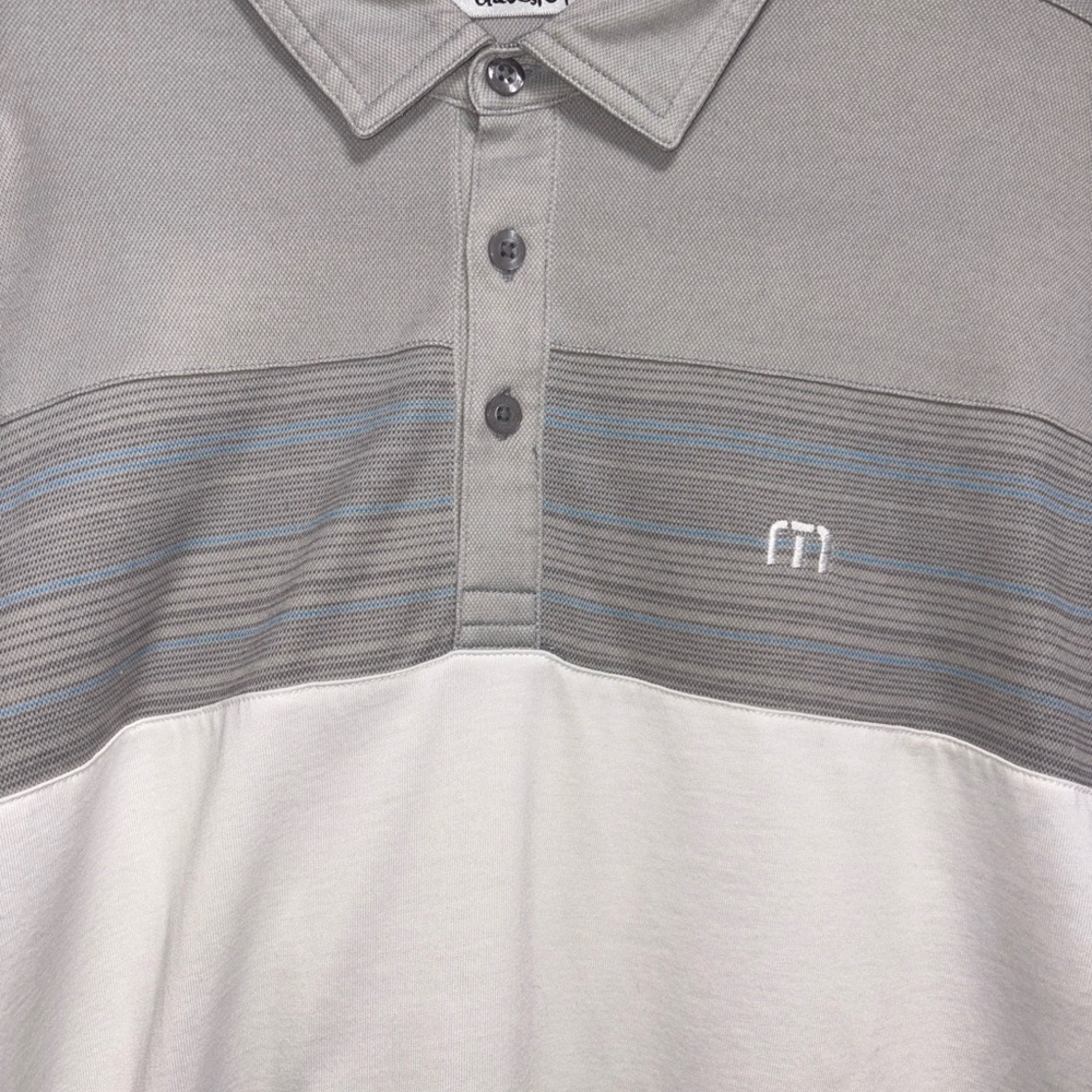Travis Mathew Color-Blocked Polo Shirt with Embroidered Logo